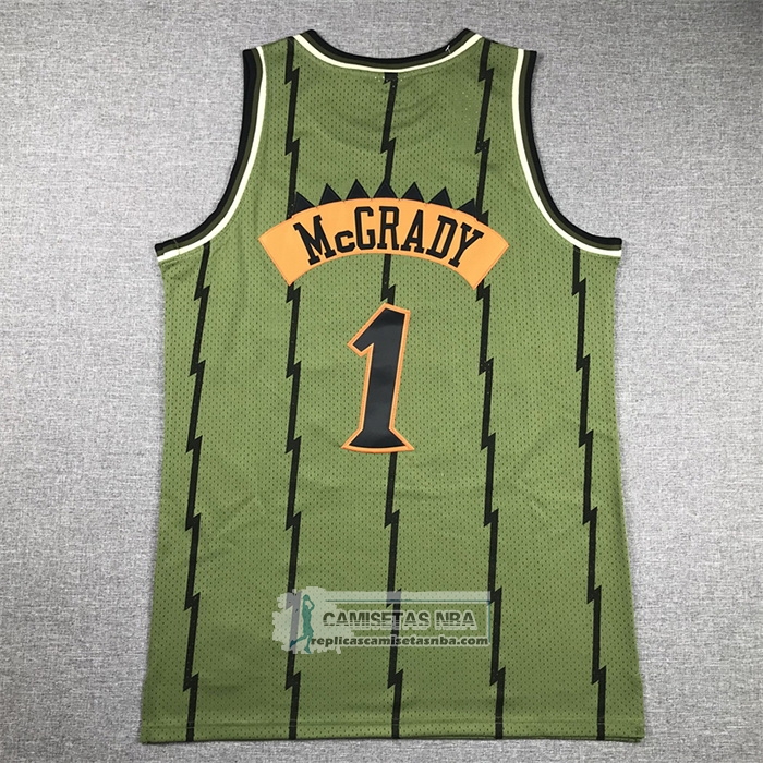 Camiseta Toronto Raptors Tracy McGrady NO 1 Mitchell & Ness 1998-99 Verde
